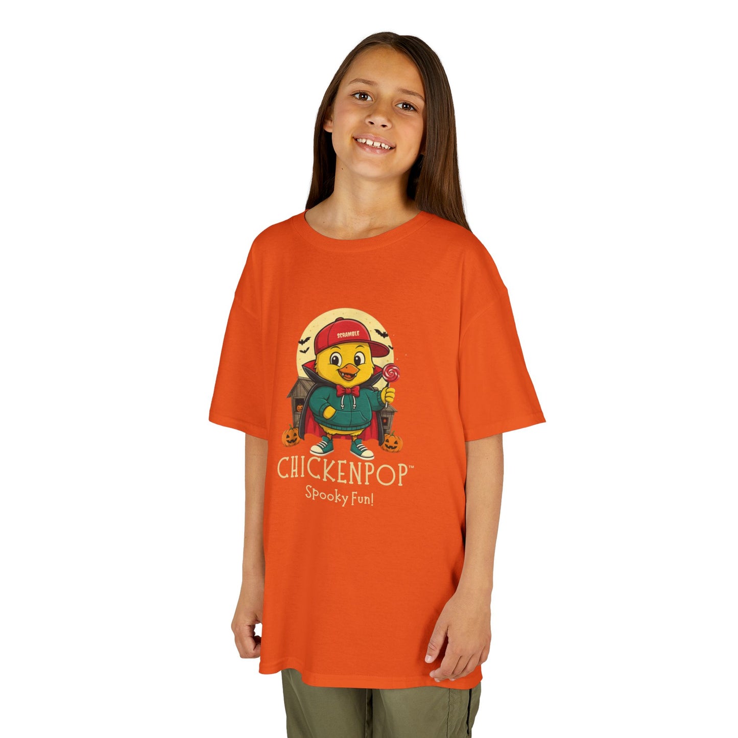 Kids Tee - Scramble the Vampire Lil' Cluckers Halloween Shirt