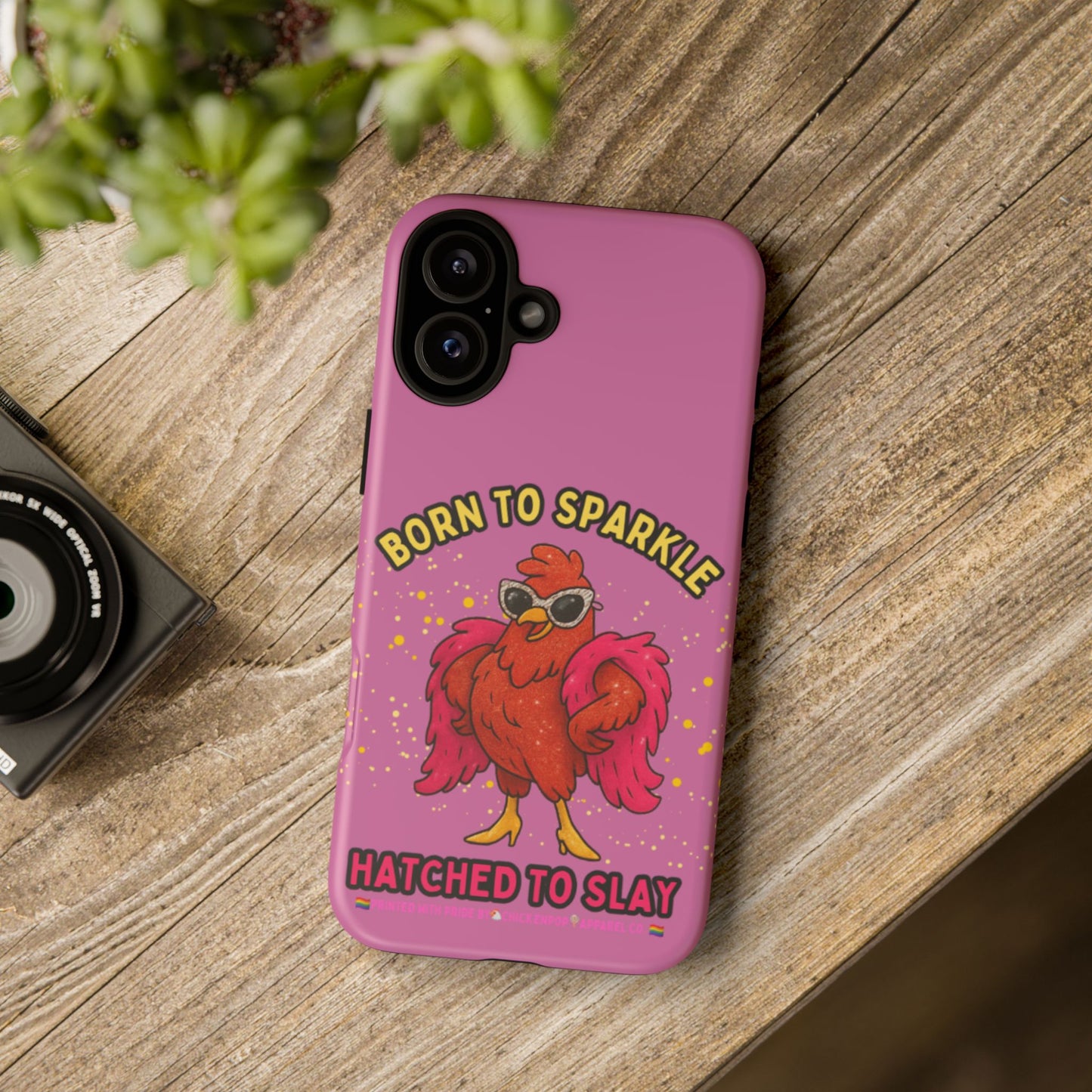 Phone Case - Born to Sparkle Hatched to Slay Logo Design