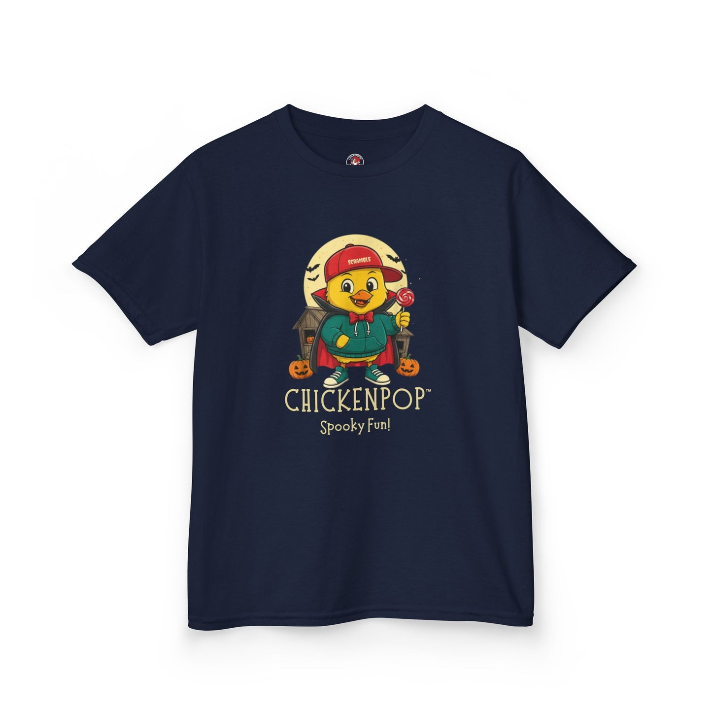 Kids Tee - Scramble the Vampire Lil' Cluckers Halloween Shirt