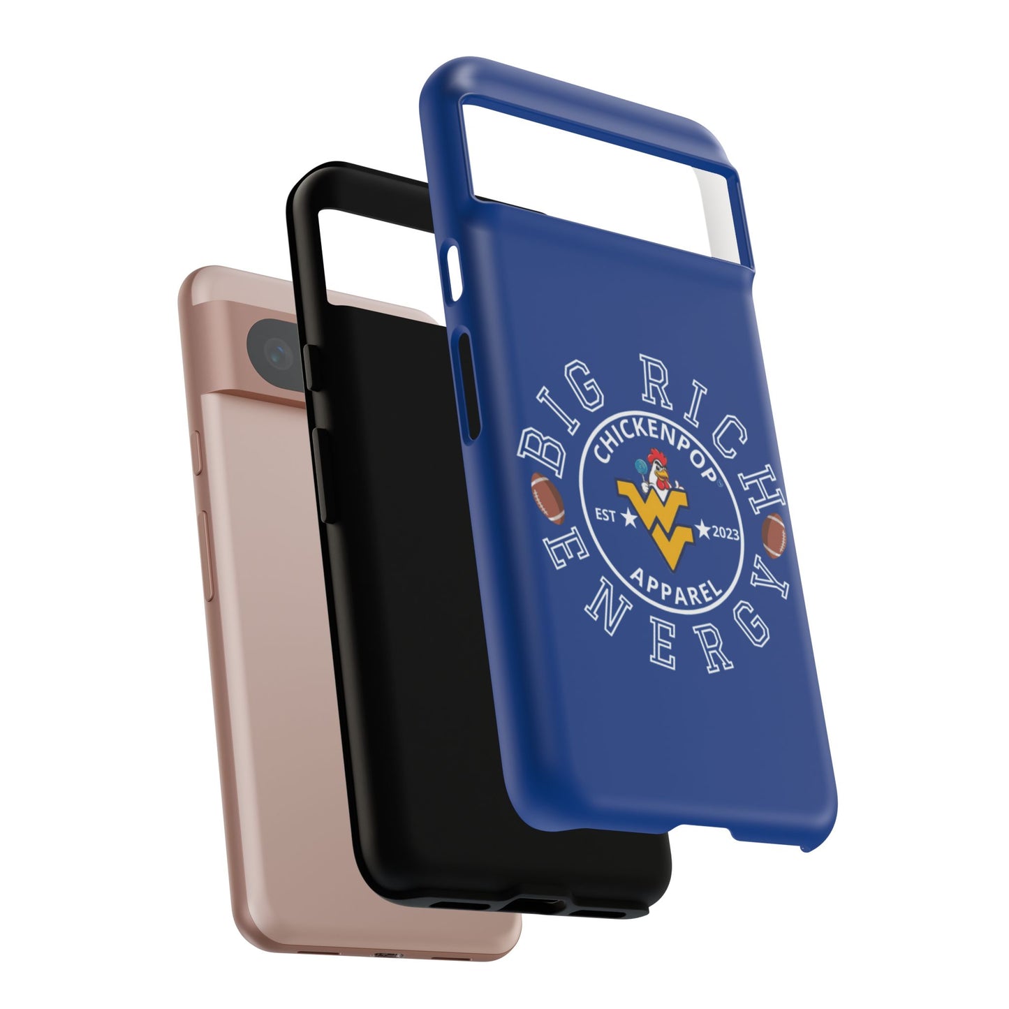 Don’t Be A Devries Funny Chicken Phone Case – Durable Dual-Layer Protection for iPhone, Samsung, Pixel – Matte or Glossy Finish Blue