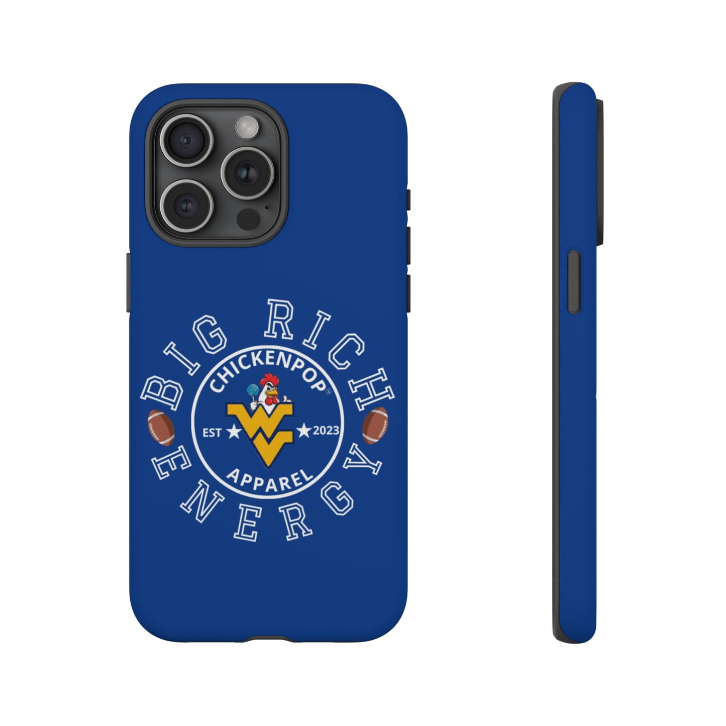 Don’t Be A Devries Funny Chicken Phone Case – Durable Dual-Layer Protection for iPhone, Samsung, Pixel – Matte or Glossy Finish Blue