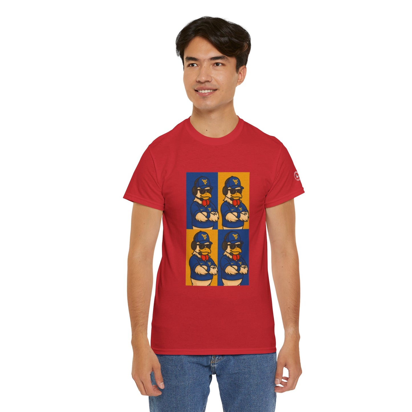 Warhol WVU Coop Daddy T-Shirt – Pop Art Coach Rooster Graphic Tee for Mountaineer Fans FREE SHIPPING