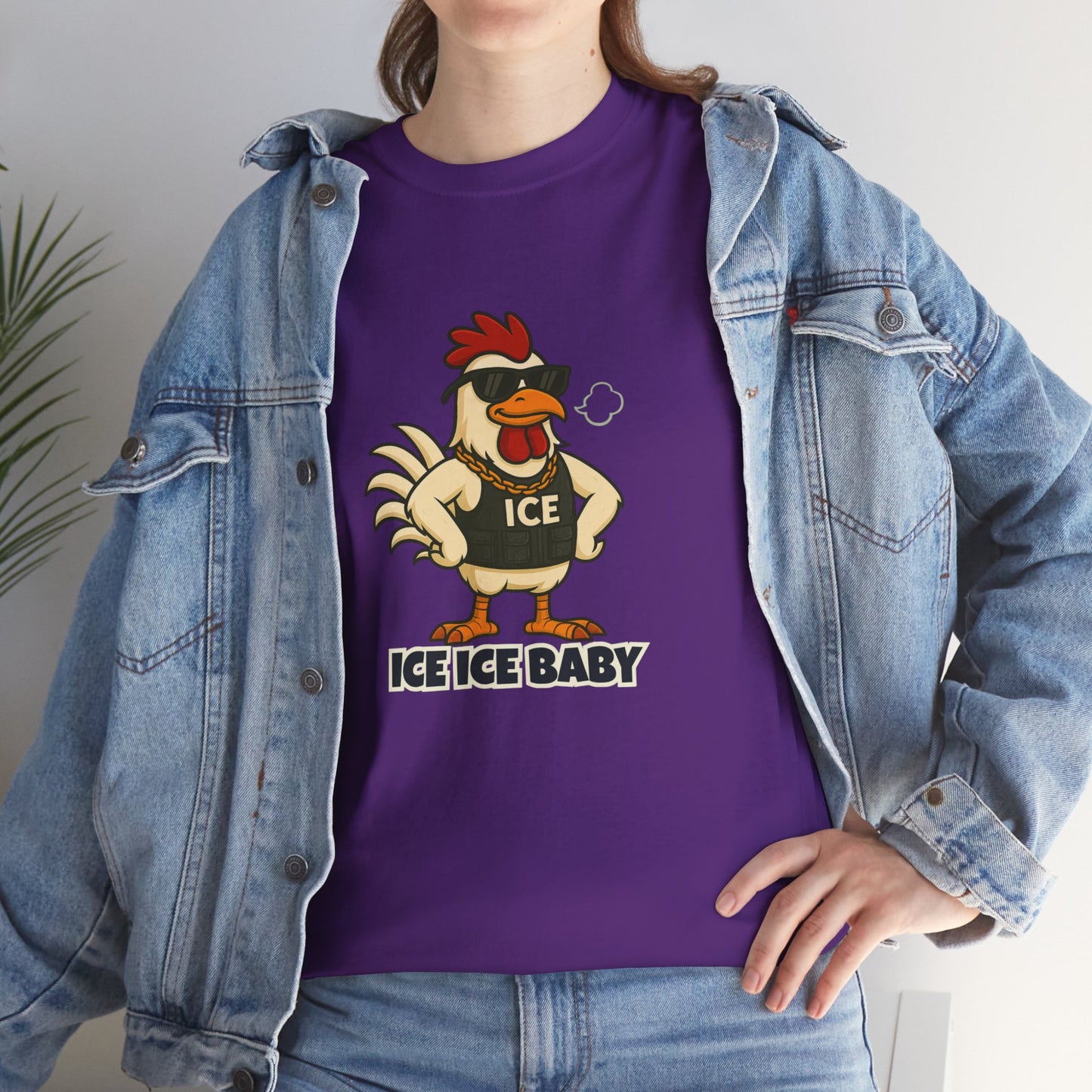 Ice Ice Baby Part 2 Funny Chicken T-Shirt – Cool Rooster Graphic Tee | Unisex Retro Hip-Hop Style