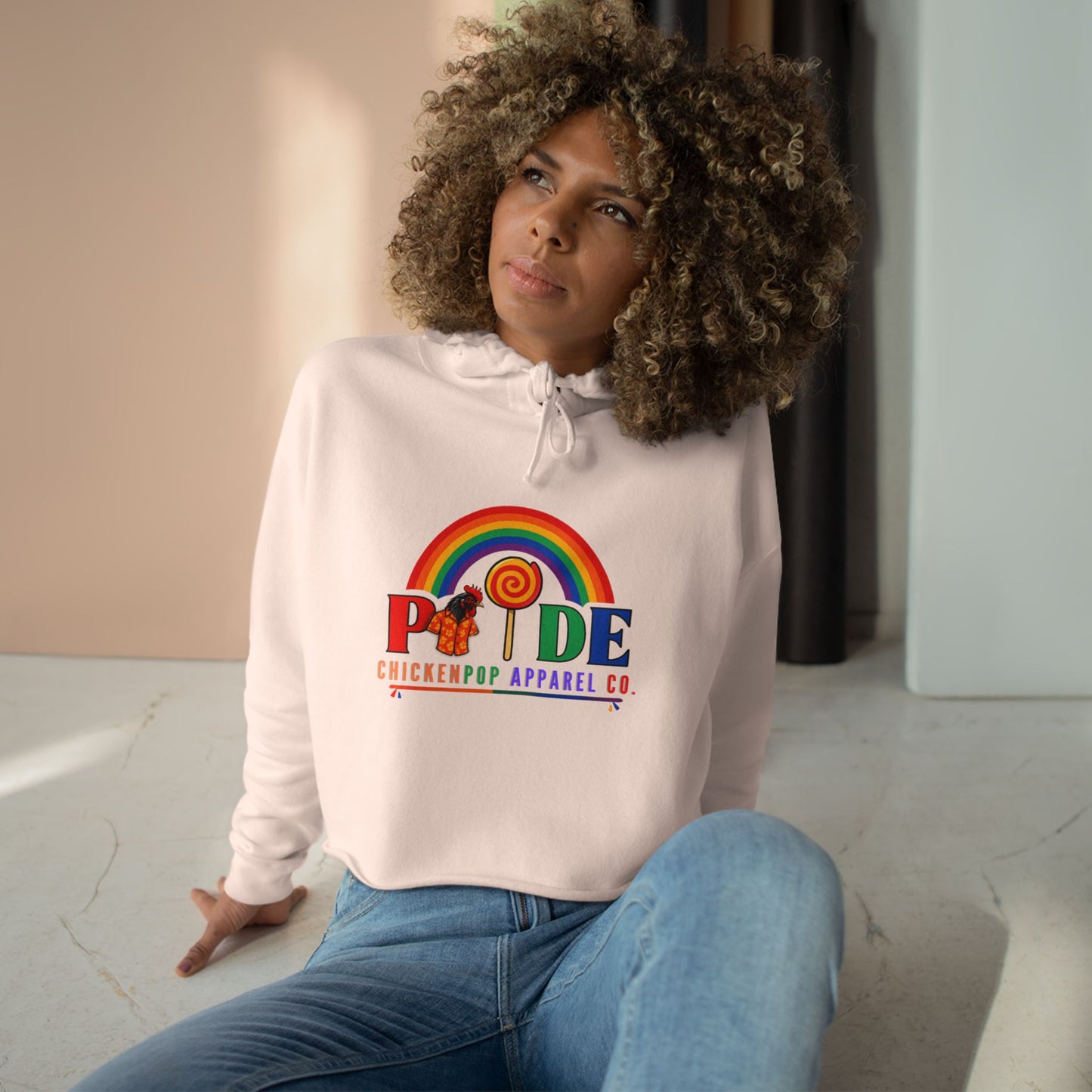 Prime Month Crop Hoodie - Pride Month Collection