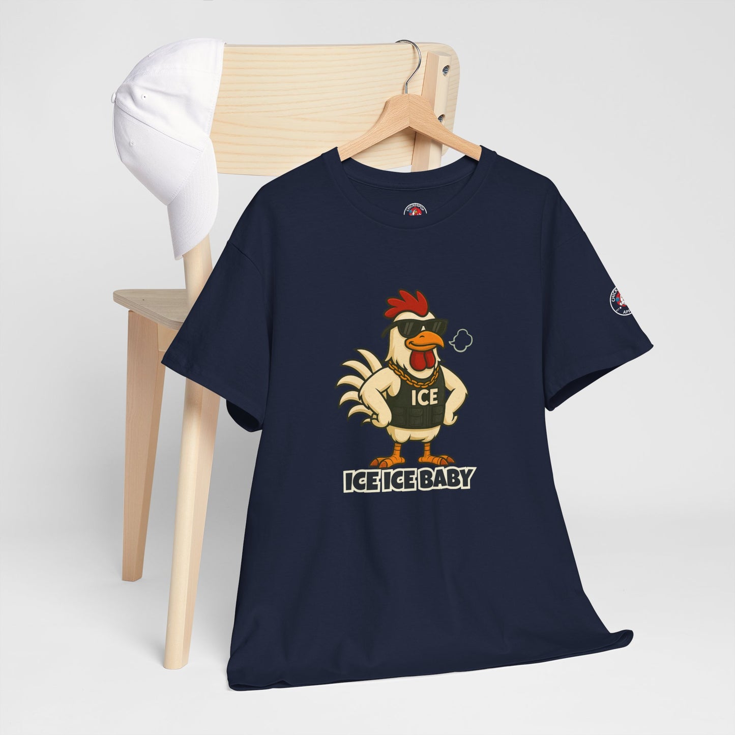 Ice Ice Baby Part 2 Funny Chicken T-Shirt – Cool Rooster Graphic Tee | Unisex Retro Hip-Hop Style
