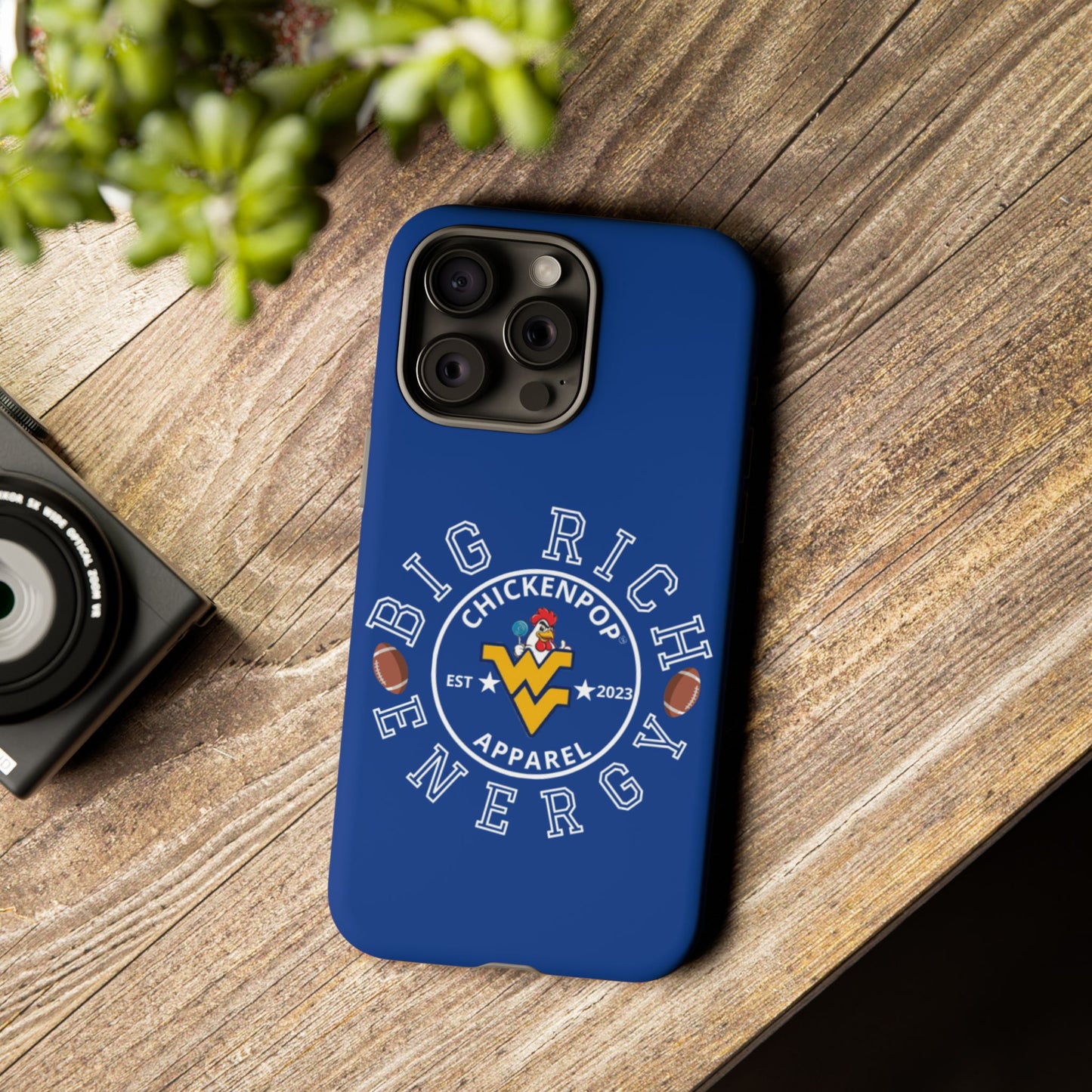 Don’t Be A Devries Funny Chicken Phone Case – Durable Dual-Layer Protection for iPhone, Samsung, Pixel – Matte or Glossy Finish Blue