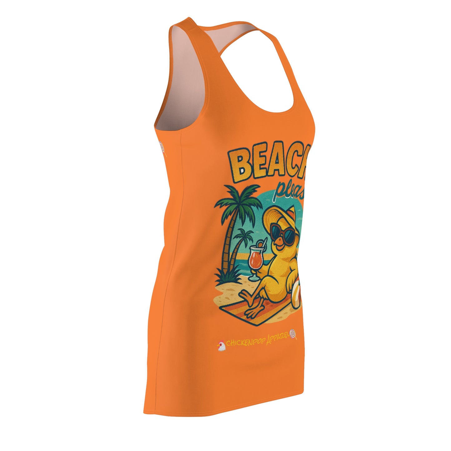 "Beach, please" Racerback Tank Dress by ChickenPop Apparel Co