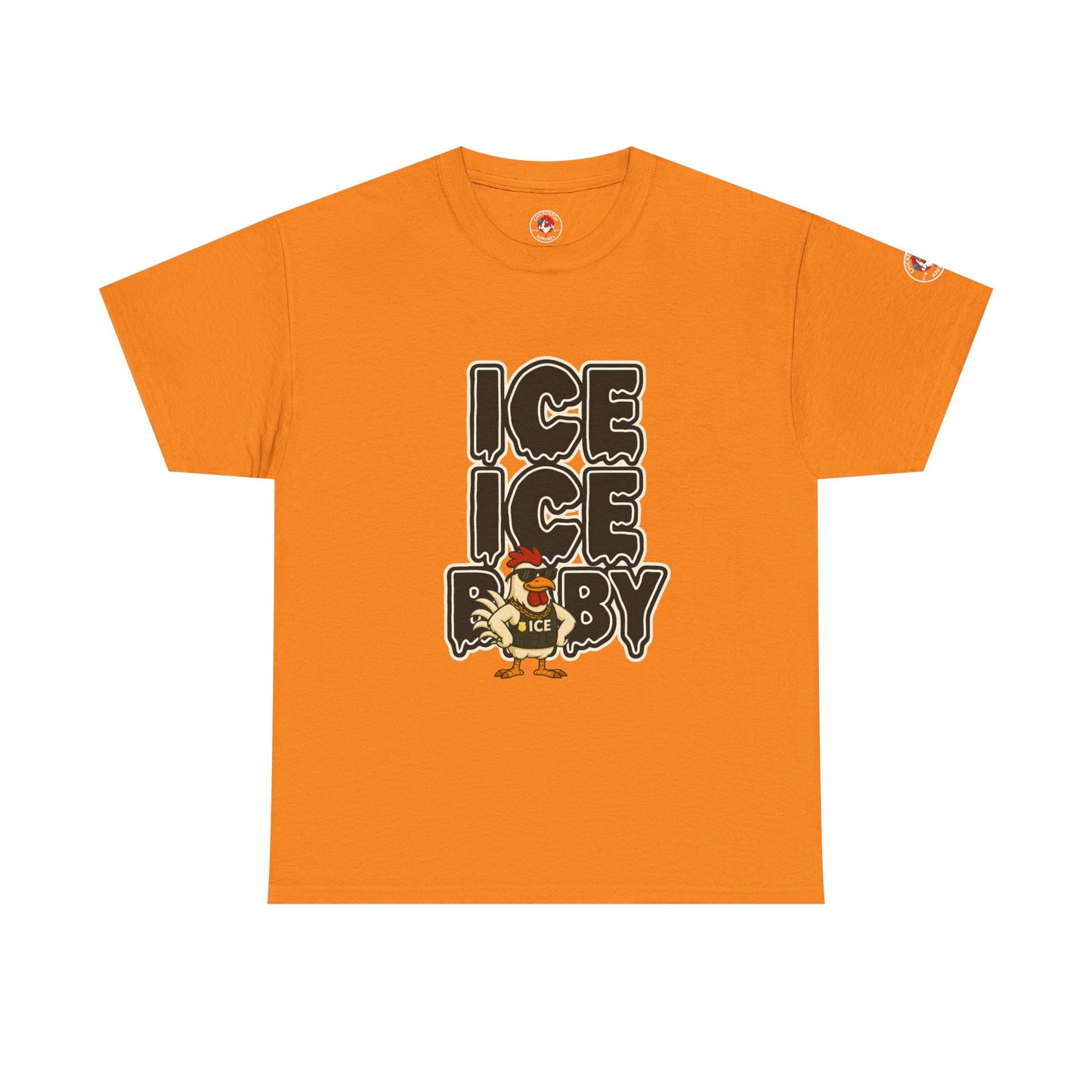 ICE ICE BABY Funny Chicken T-Shirt – Coop Daddy Parody Tee for Music & Poultry Fans