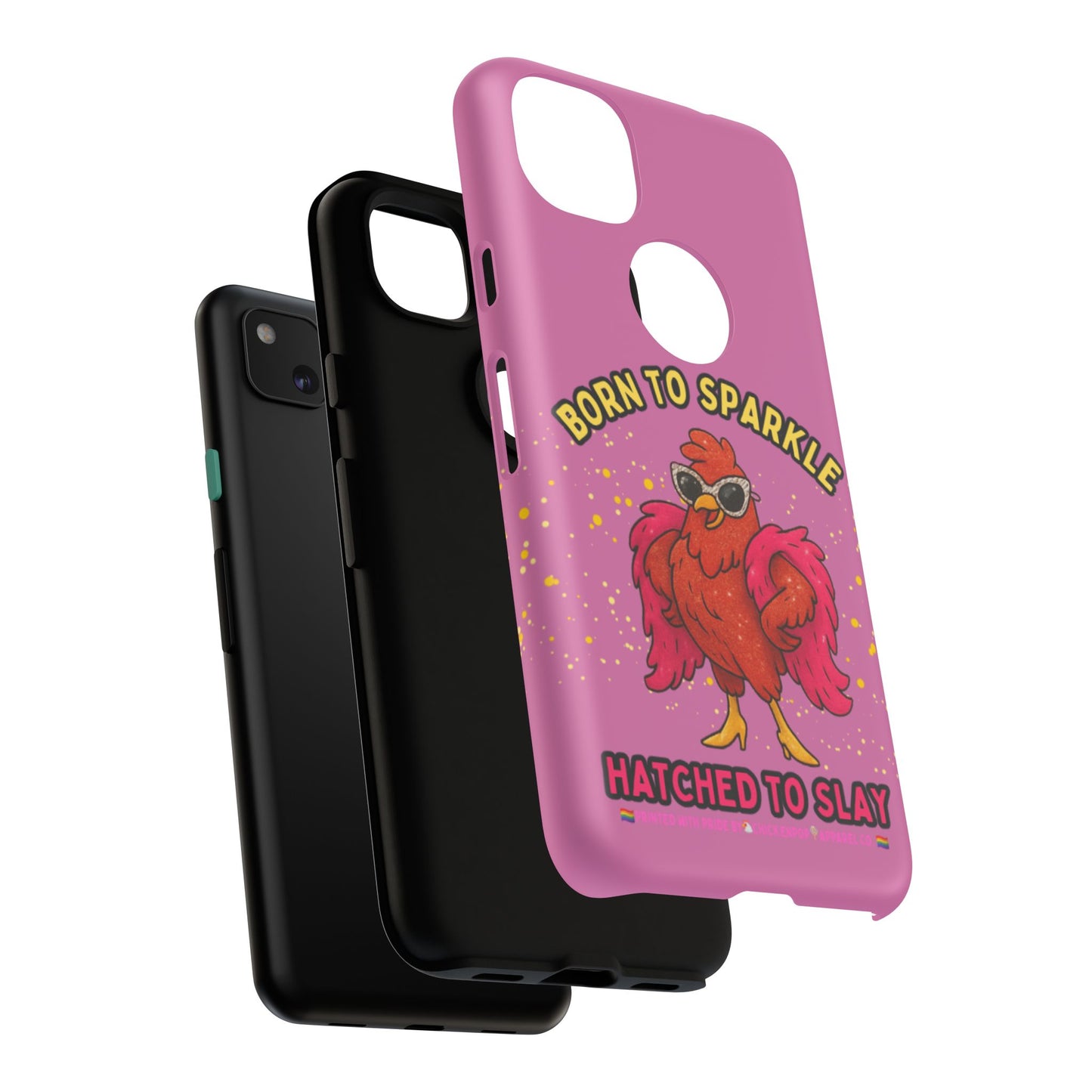 Phone Case - Born to Sparkle Hatched to Slay Logo Design
