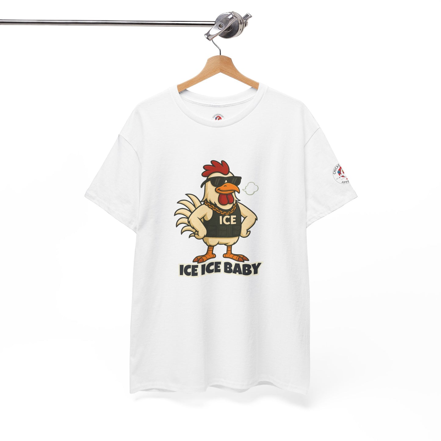 Ice Ice Baby Part 2 Funny Chicken T-Shirt – Cool Rooster Graphic Tee | Unisex Retro Hip-Hop Style