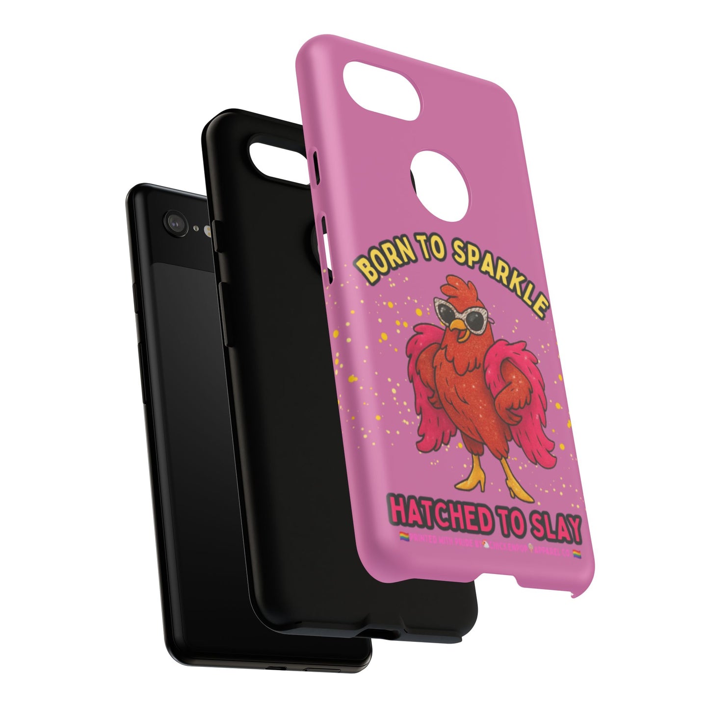 Phone Case - Born to Sparkle Hatched to Slay Logo Design
