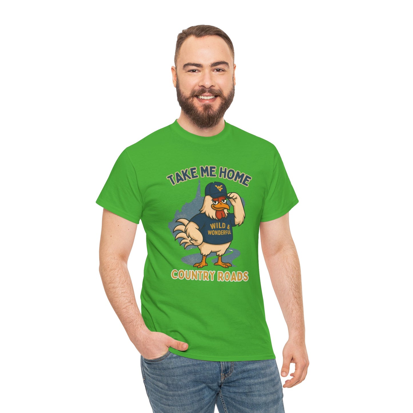 Take Me Home Country Roads WV Coop Daddy Tee – Funny West Virginia Rooster Shirt