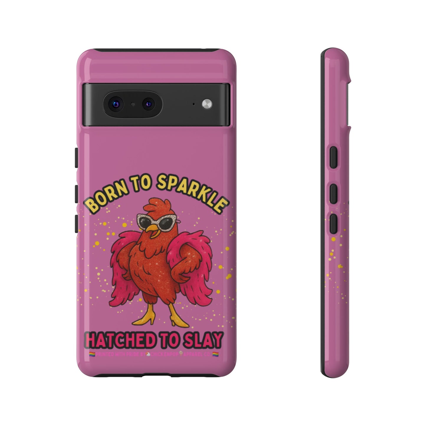 Phone Case - Born to Sparkle Hatched to Slay Logo Design