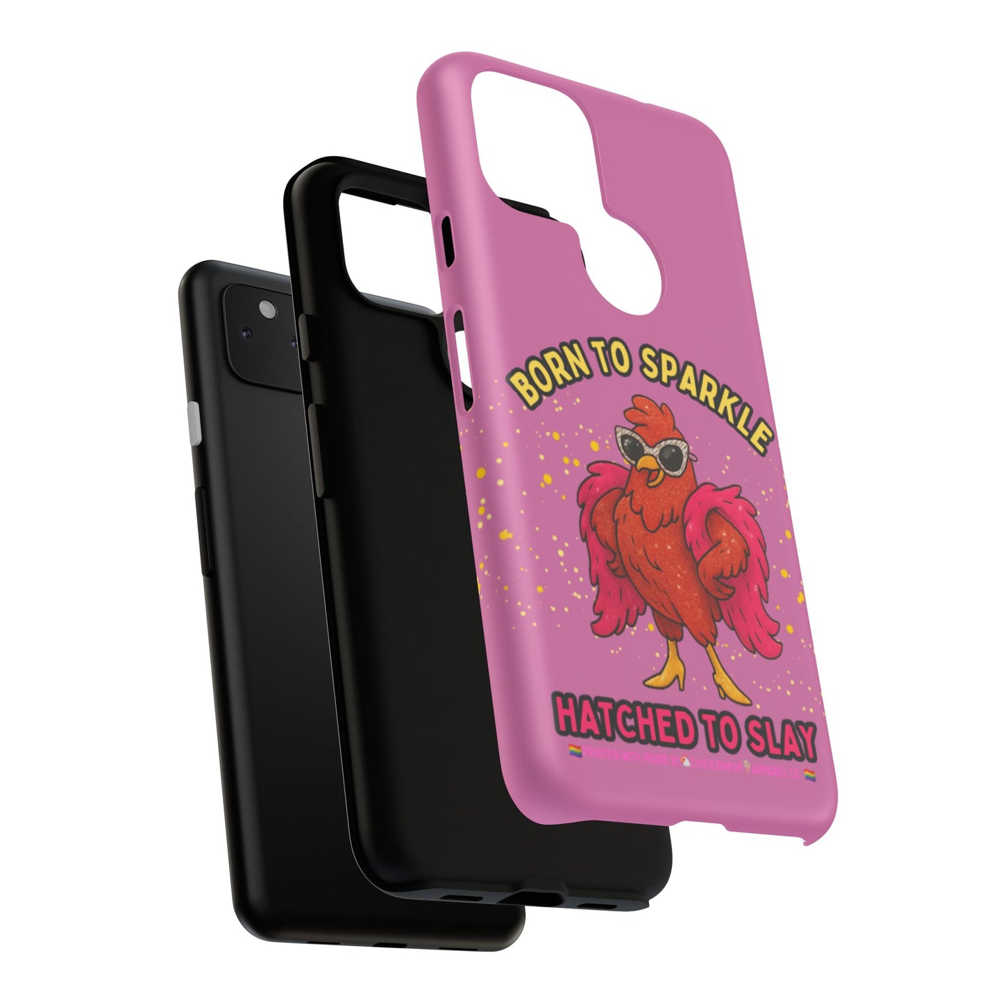 Phone Case - Born to Sparkle Hatched to Slay Logo Design