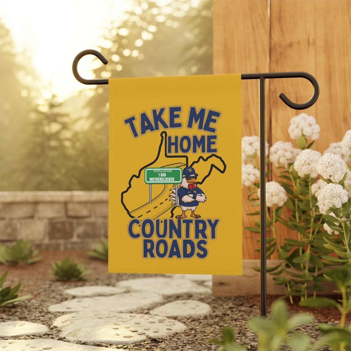 Take Me Home Country Roads Garden Flag – Funny West Virginia Pride Yard Banner | Double-Sided, Vibrant Outdoor Decor