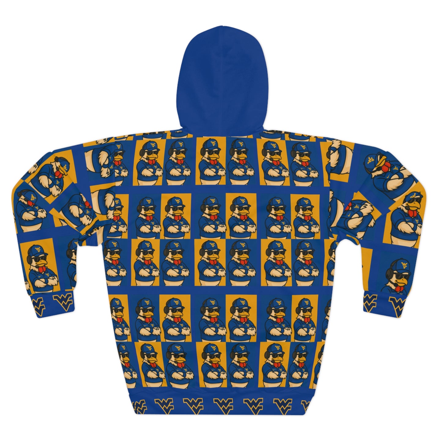 WV Big Rich Warhol Style Hoodie – Bold Blue & Gold Streetwear with Big Rich Print, Unisex Pullover