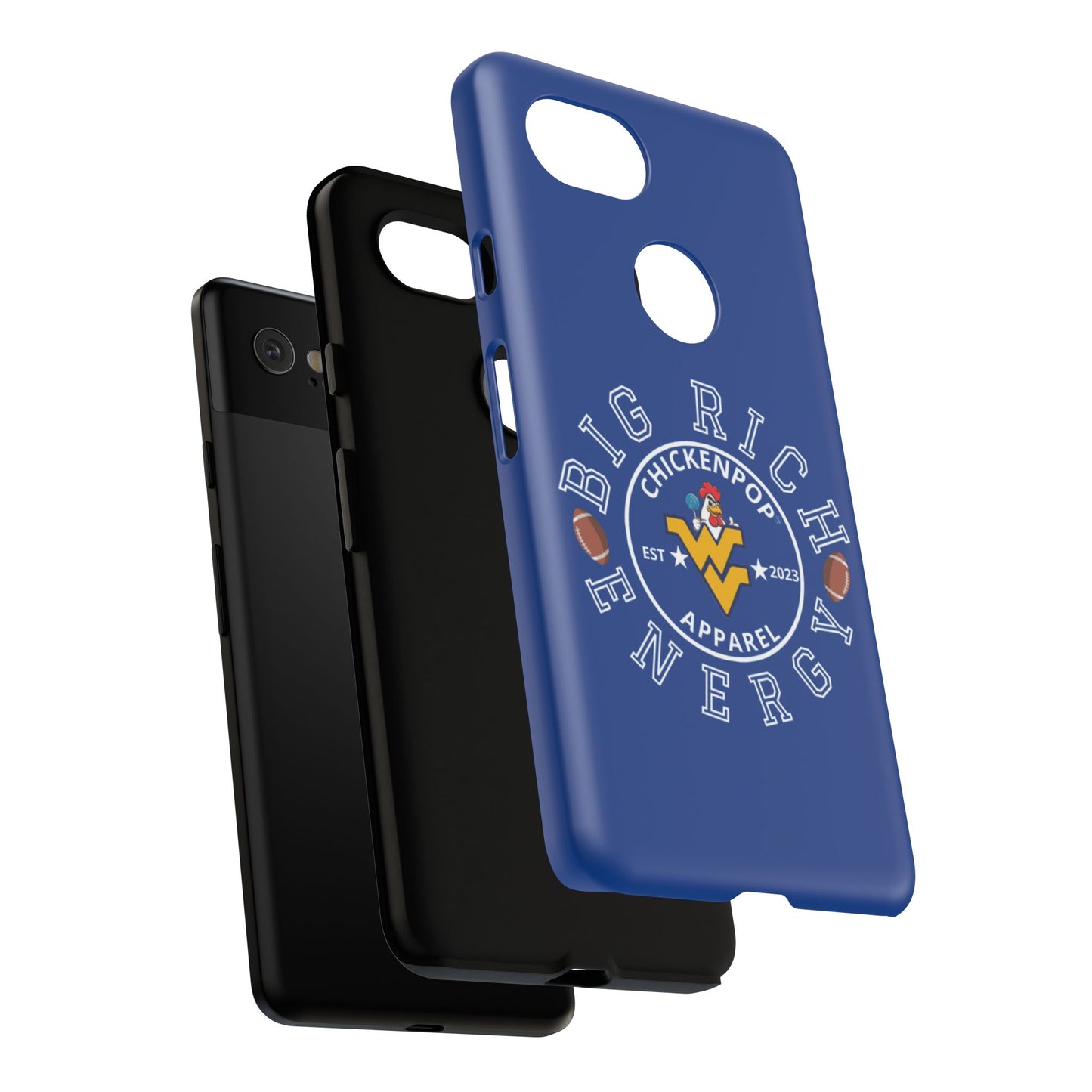 Don’t Be A Devries Funny Chicken Phone Case – Durable Dual-Layer Protection for iPhone, Samsung, Pixel – Matte or Glossy Finish Blue