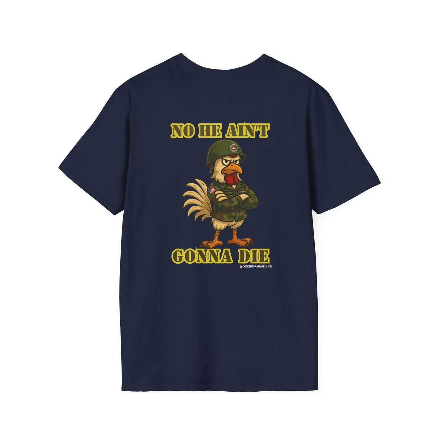 Here Comes the Rooster Music Graphic Tee with Front & Back Print Unisex Rock T-Shirt