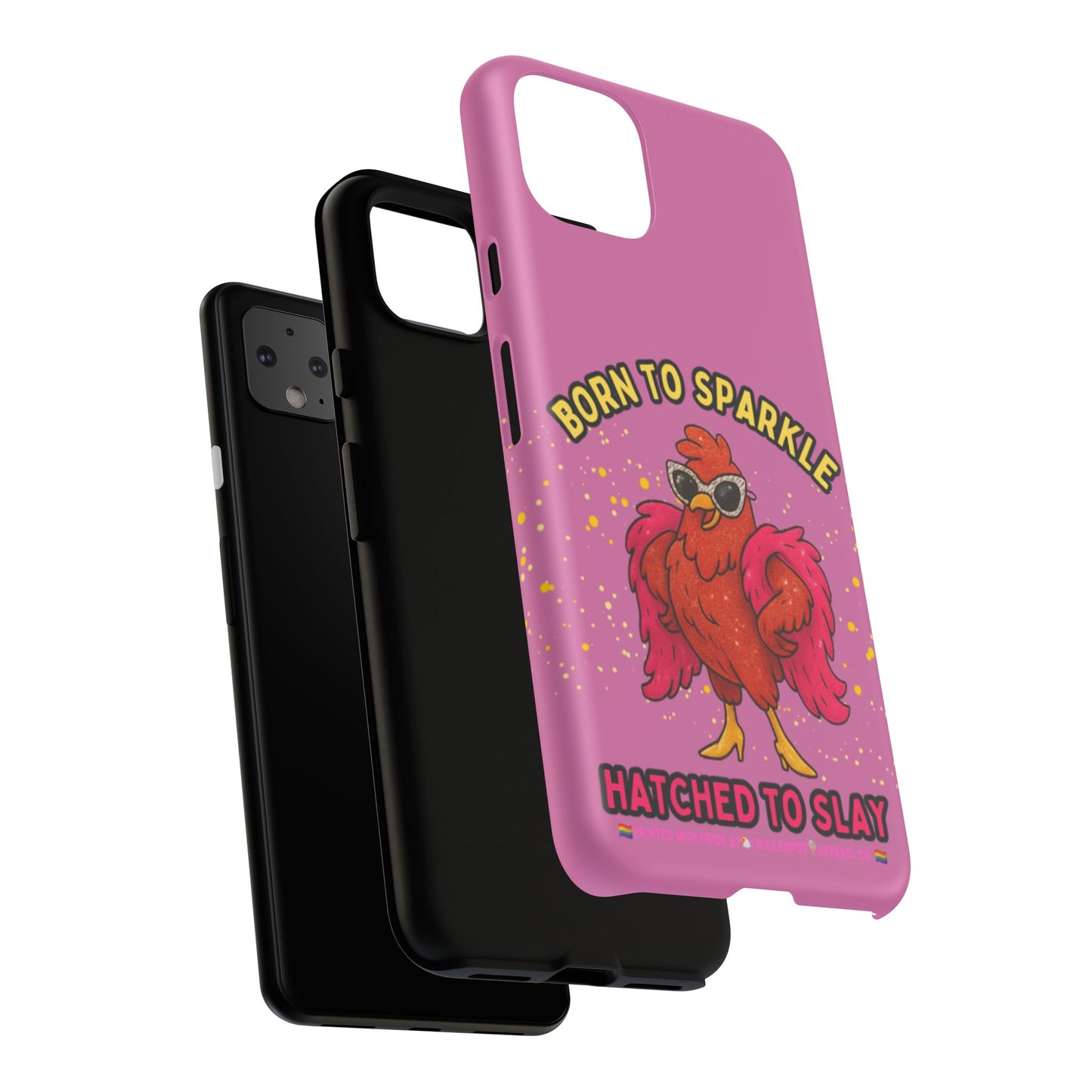 Phone Case - Born to Sparkle Hatched to Slay Logo Design