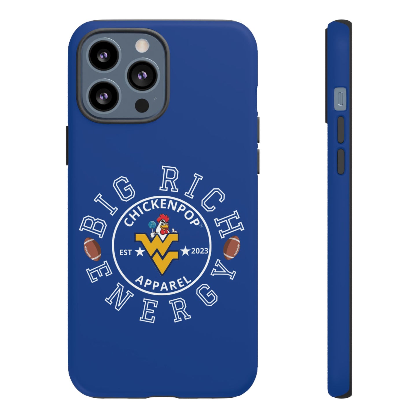 Don’t Be A Devries Funny Chicken Phone Case – Durable Dual-Layer Protection for iPhone, Samsung, Pixel – Matte or Glossy Finish Blue