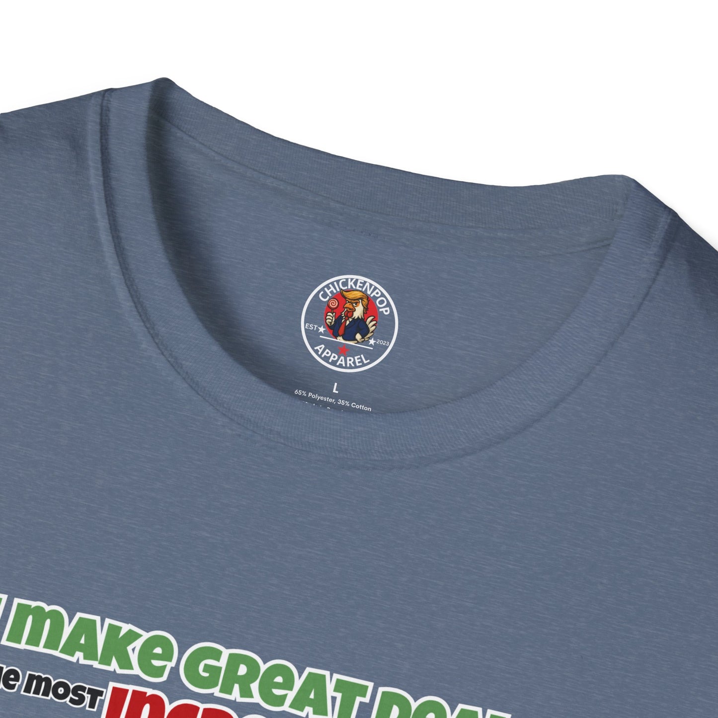 Cock-a-Doodle-Don “Like a Genius” Money Deal Rooster Tee – Funny Political Satire Shirt | ChickenPop Apparel Co.
