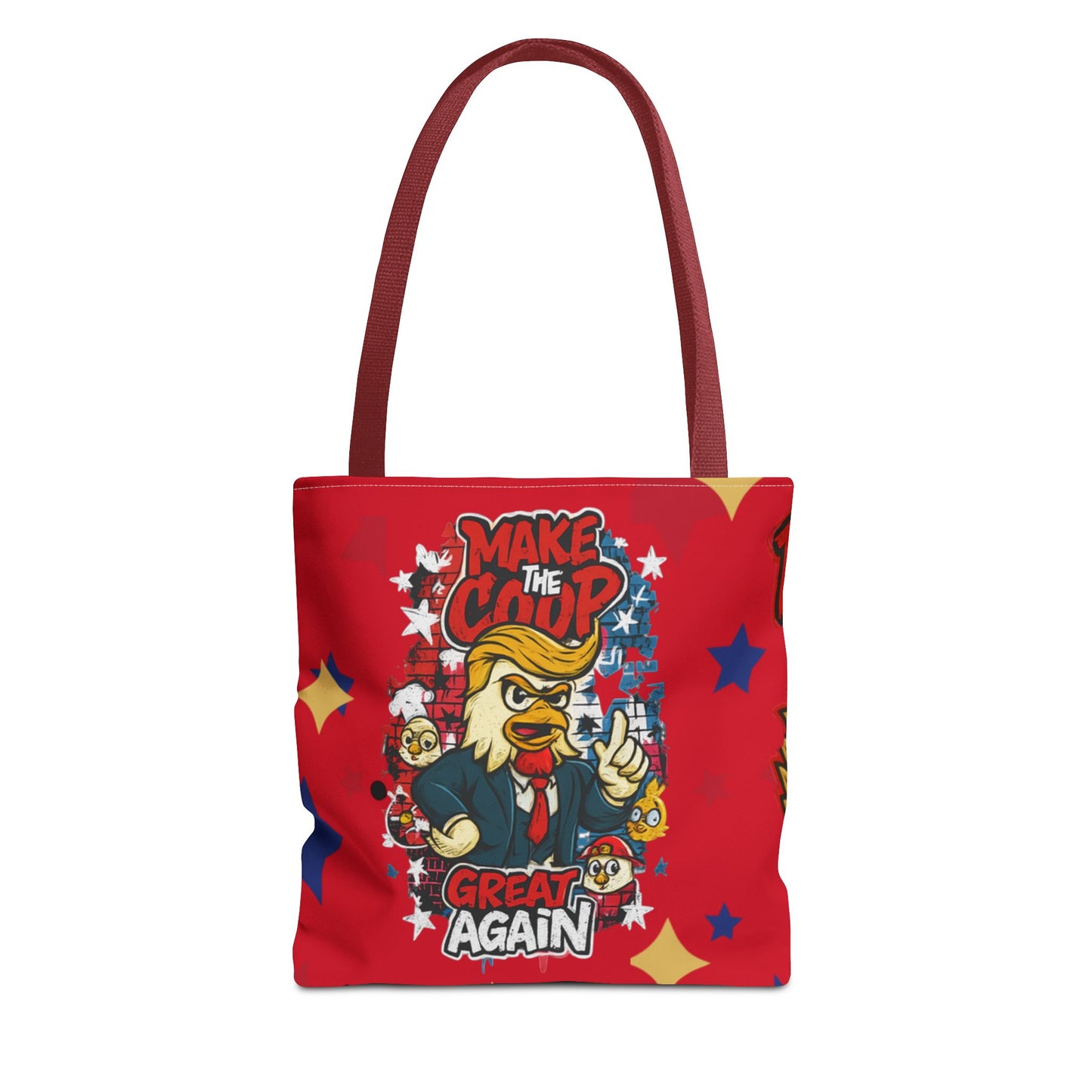 Make the Coop Great Again Tote Bag *RED*, Funny Tote Bag, Political Humor Bag, Gift for Movers and Shakers, Yellow Tote, Election Day Accessory