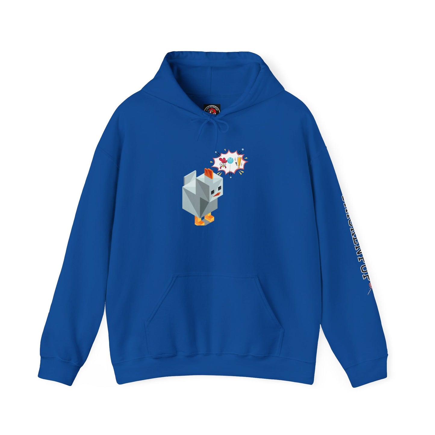 Roblox Chicken Thinks Hoodie UNISEX - ChickenPop Arm Logo Edition