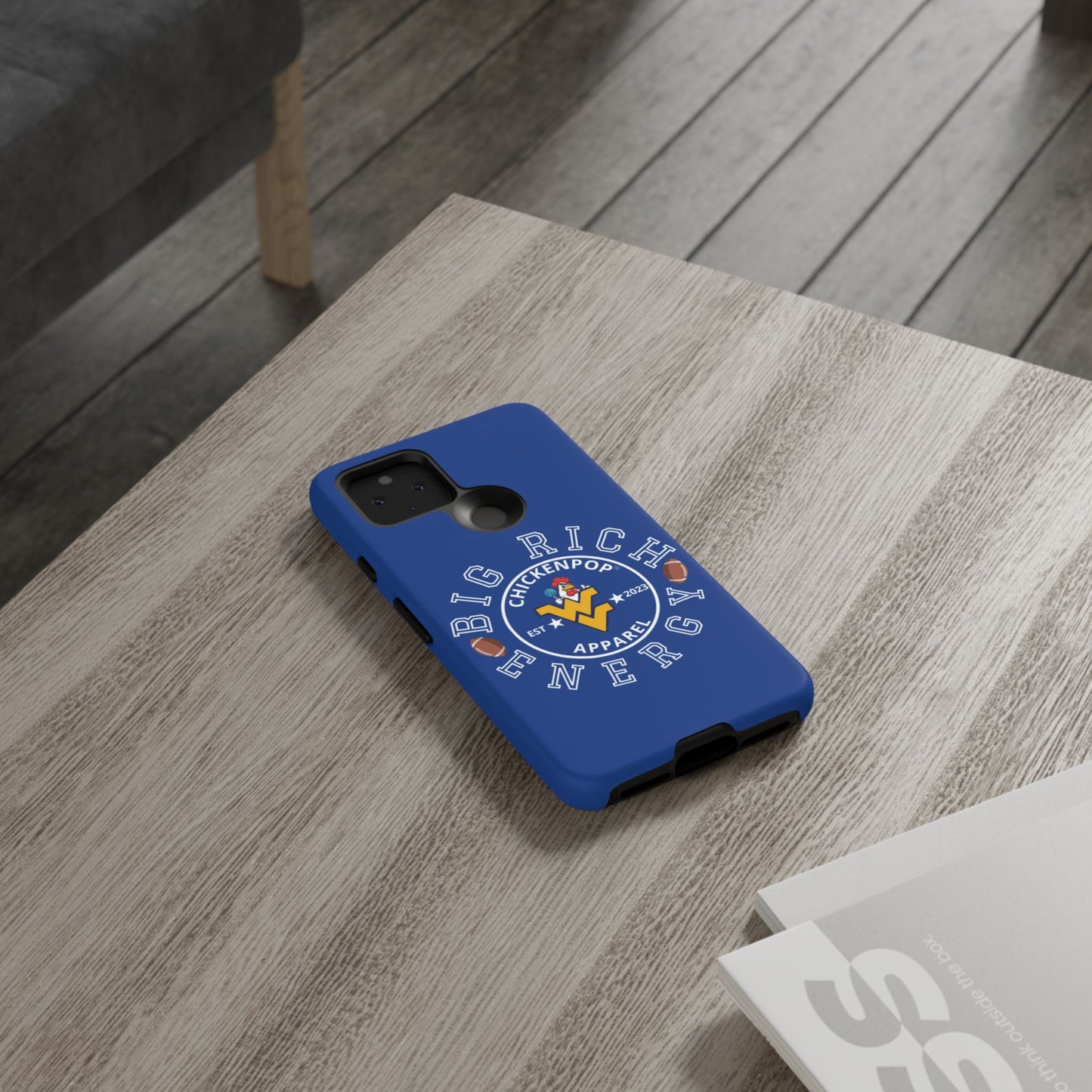 Don’t Be A Devries Funny Chicken Phone Case – Durable Dual-Layer Protection for iPhone, Samsung, Pixel – Matte or Glossy Finish Blue
