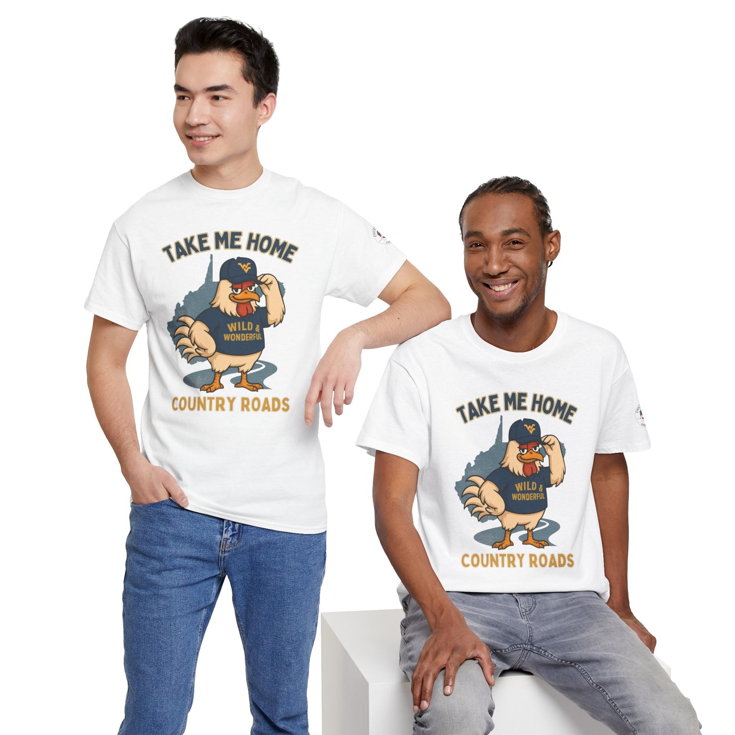 Take Me Home Country Roads WV Coop Daddy Tee – Funny West Virginia Rooster Shirt
