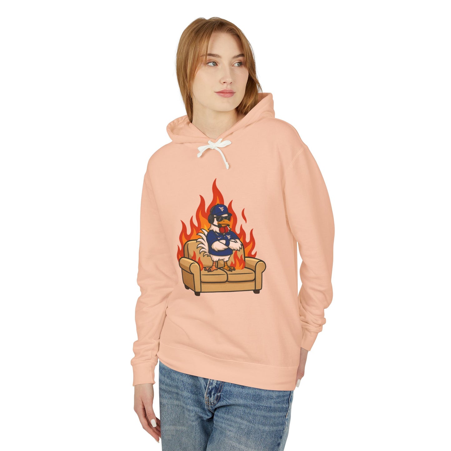Big Rich Energy Burning Couch Hoodie – Chaos Quote 🔥FREE SHIPPING🔥