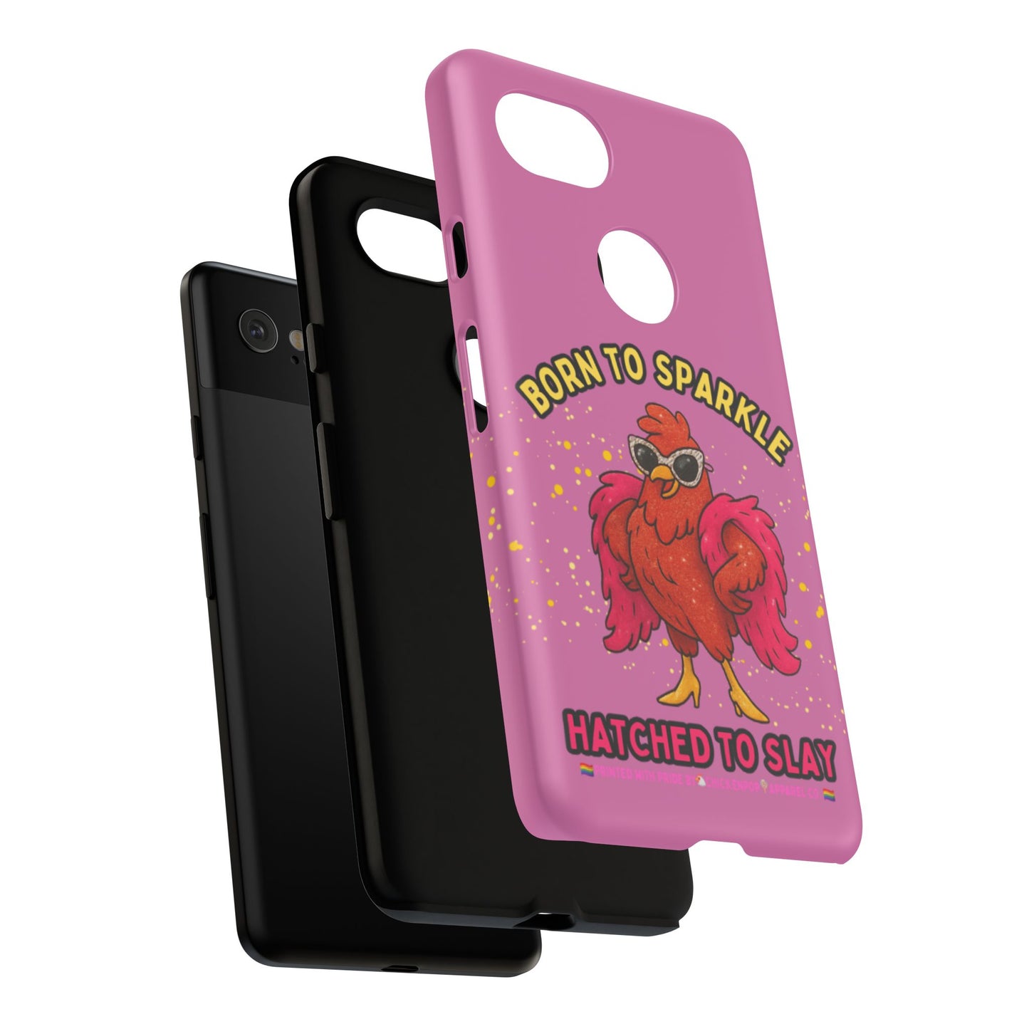 Phone Case - Born to Sparkle Hatched to Slay Logo Design