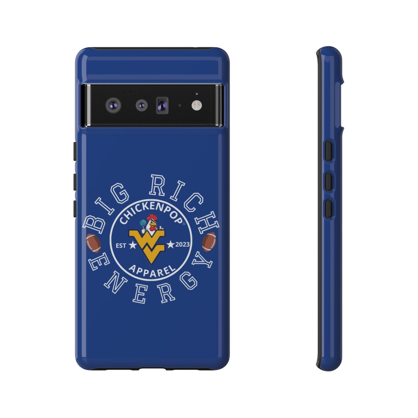 Don’t Be A Devries Funny Chicken Phone Case – Durable Dual-Layer Protection for iPhone, Samsung, Pixel – Matte or Glossy Finish Blue