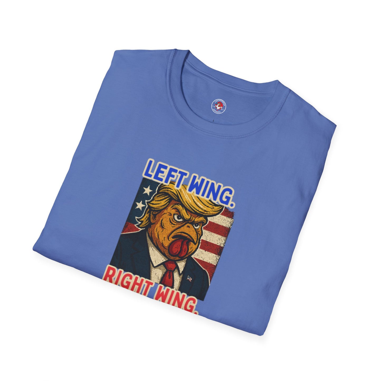 Cock-a-Doodle-Don "Left Wing. Right Wing. Same Coop." Political Satire Tee – Unisex Graphic T-Shirt