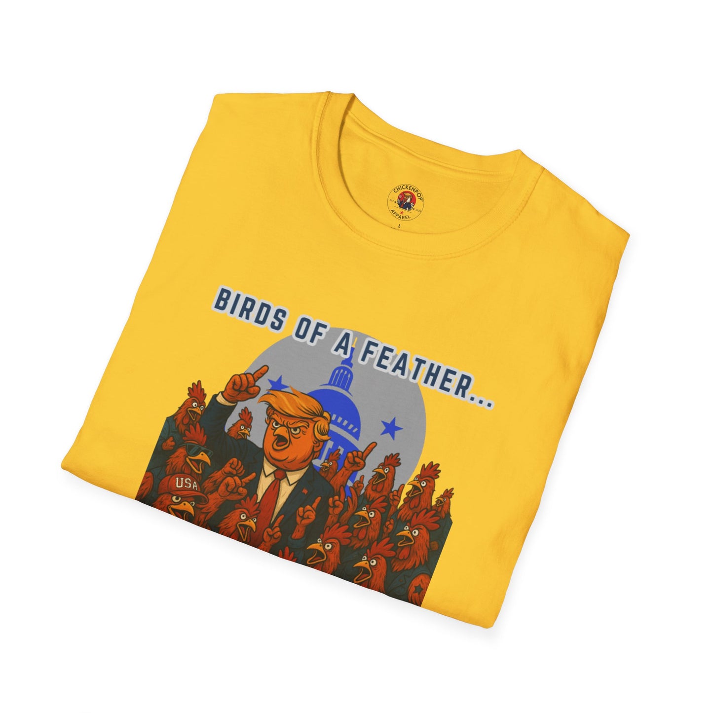 Birds of a Feather Storm Together T-Shirt – Funny Political Satire Tee for Free Thinkers & Rebel Minds