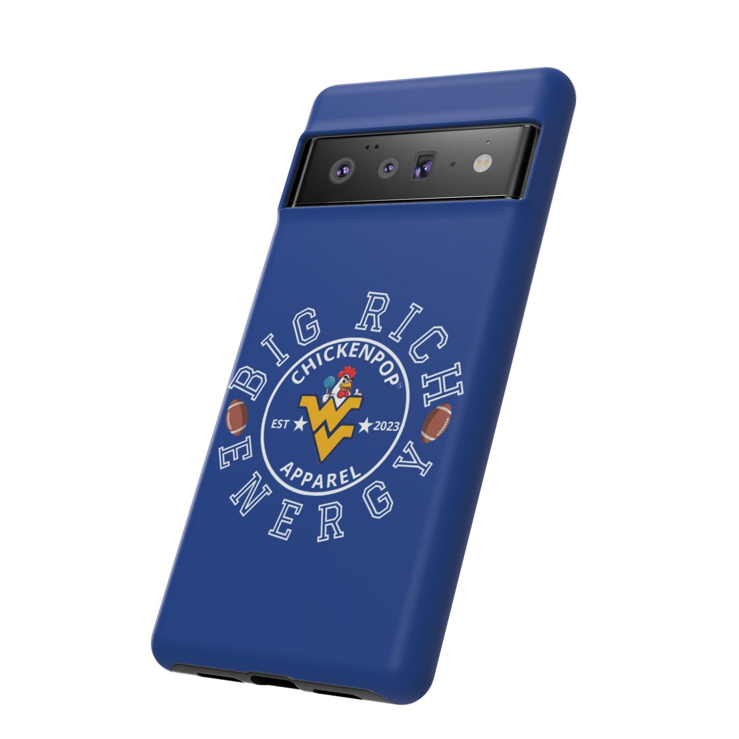 Don’t Be A Devries Funny Chicken Phone Case – Durable Dual-Layer Protection for iPhone, Samsung, Pixel – Matte or Glossy Finish Blue