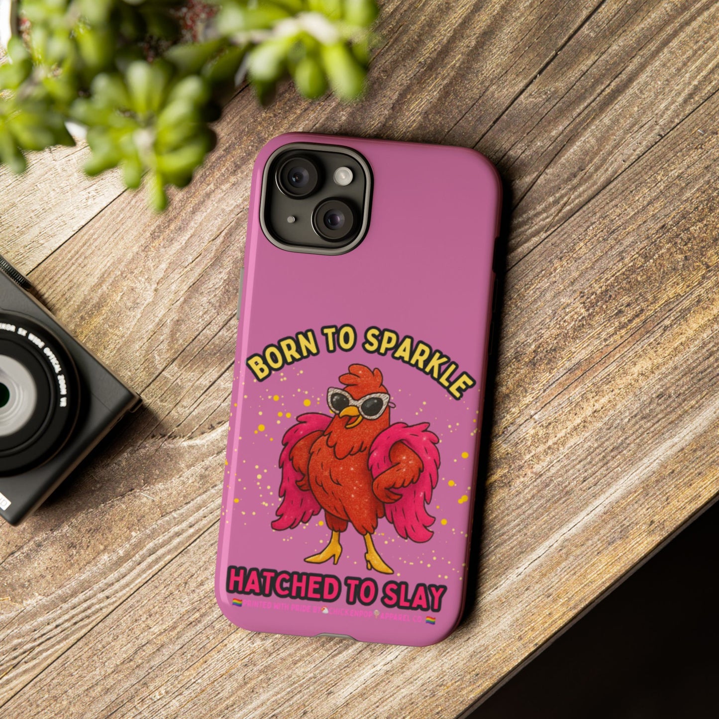 Phone Case - Born to Sparkle Hatched to Slay Logo Design