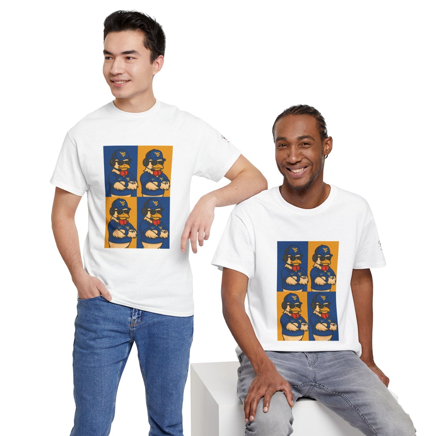 Warhol WVU Coop Daddy T-Shirt – Pop Art Coach Rooster Graphic Tee for Mountaineer Fans FREE SHIPPING