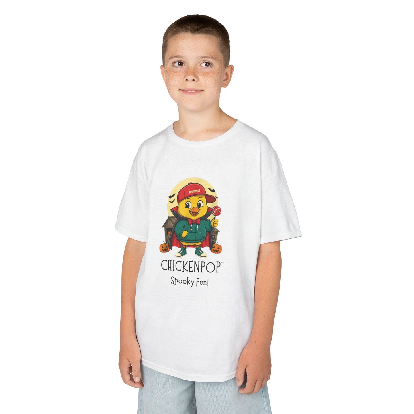 Kids Tee - Scramble the Vampire Lil' Cluckers Halloween Shirt