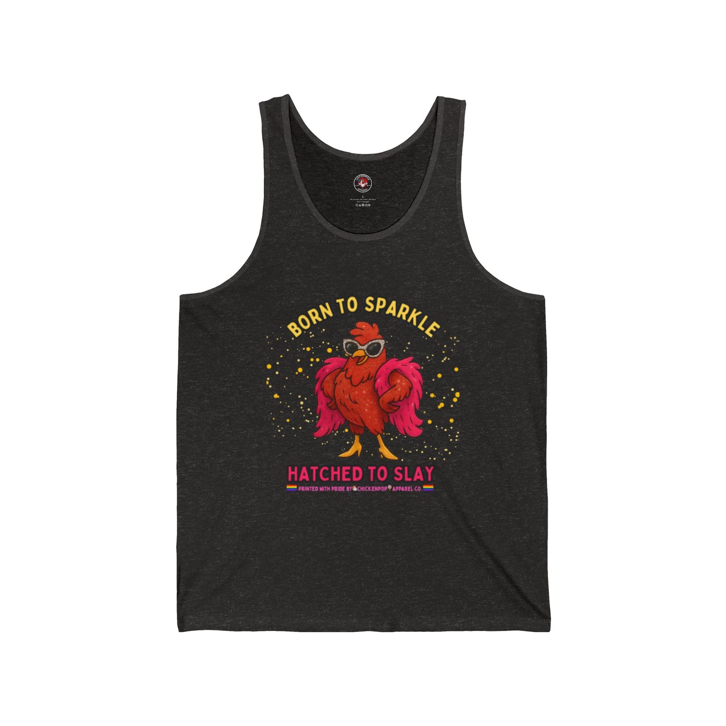 Born To Sparkle Unisex Tank - Chill Fit, Loud Vibes, Full Shine