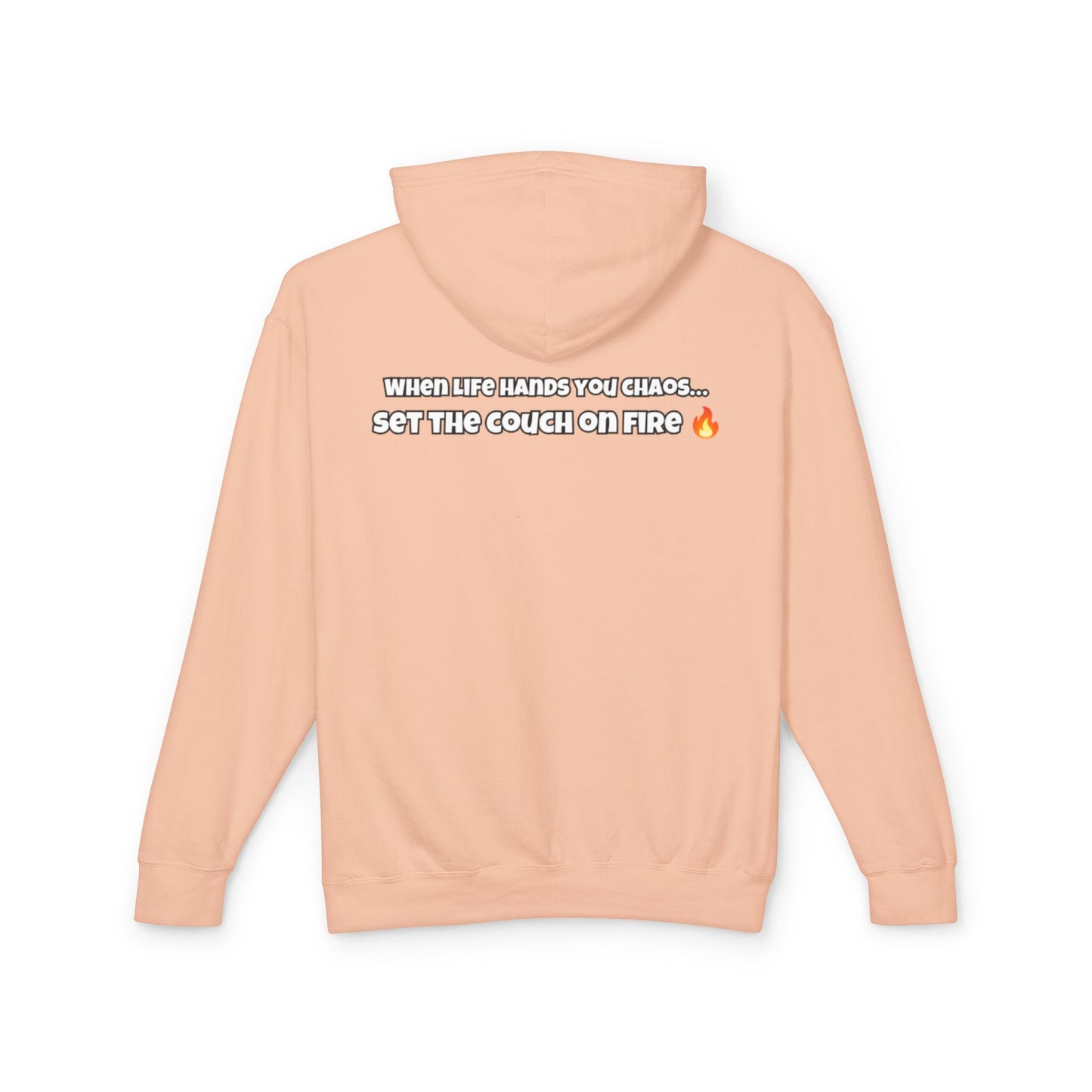 Big Rich Energy Burning Couch Hoodie – Chaos Quote 🔥FREE SHIPPING🔥