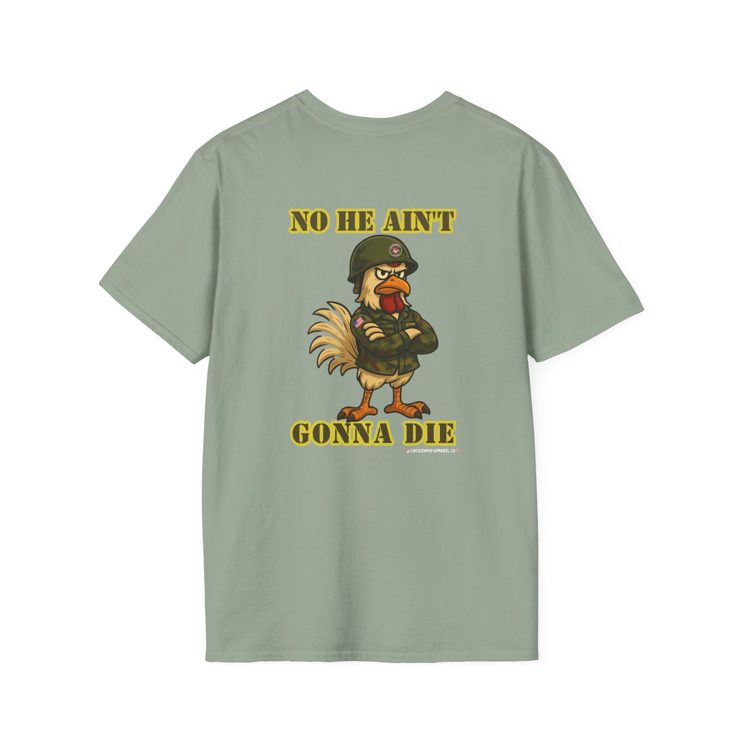 Here Comes the Rooster Music Graphic Tee with Front & Back Print Unisex Rock T-Shirt