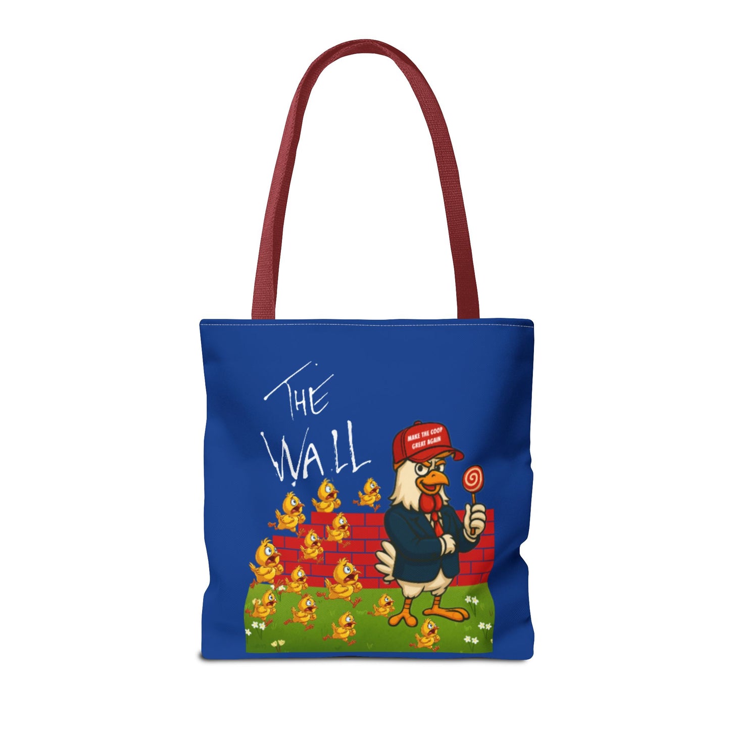 Another Chick Thru The Wall Tote Bag – Funny Political Chicken Graphic | Durable Eco-Friendly Canvas Shopper for Everyday Use
