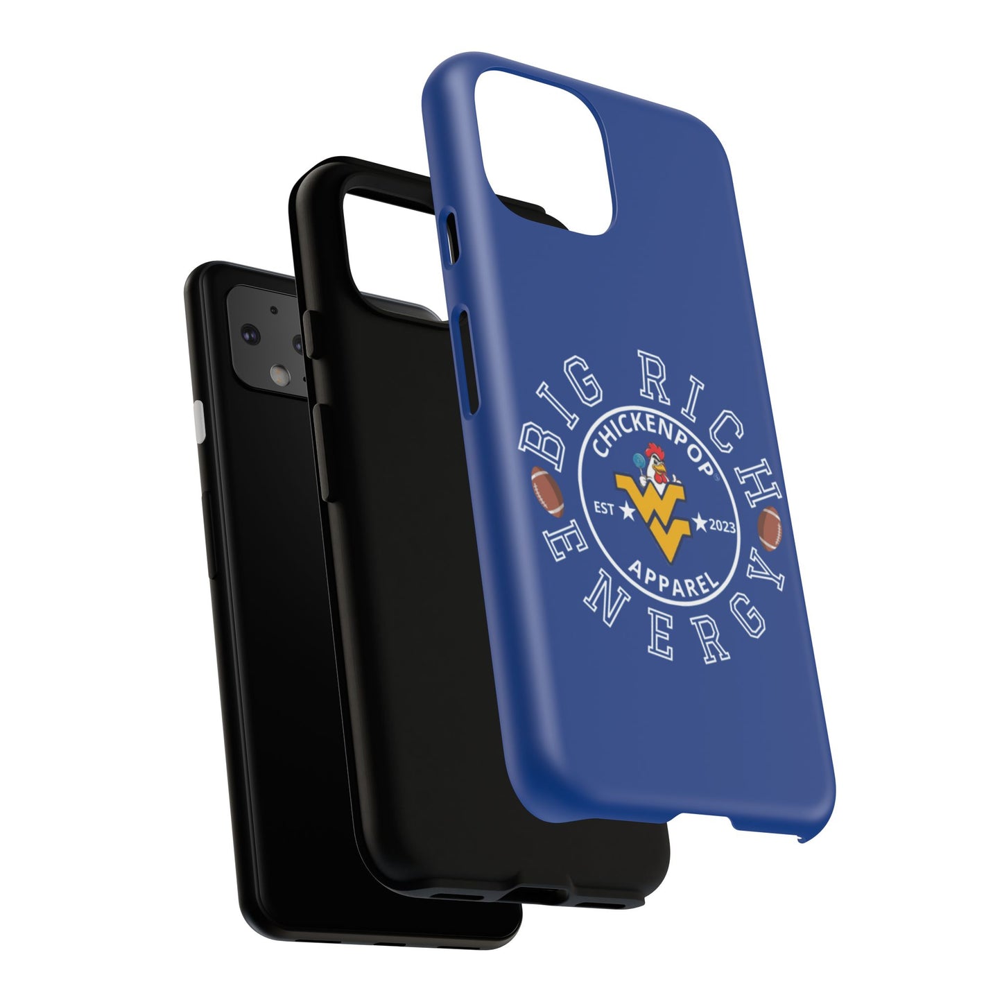 Don’t Be A Devries Funny Chicken Phone Case – Durable Dual-Layer Protection for iPhone, Samsung, Pixel – Matte or Glossy Finish Blue