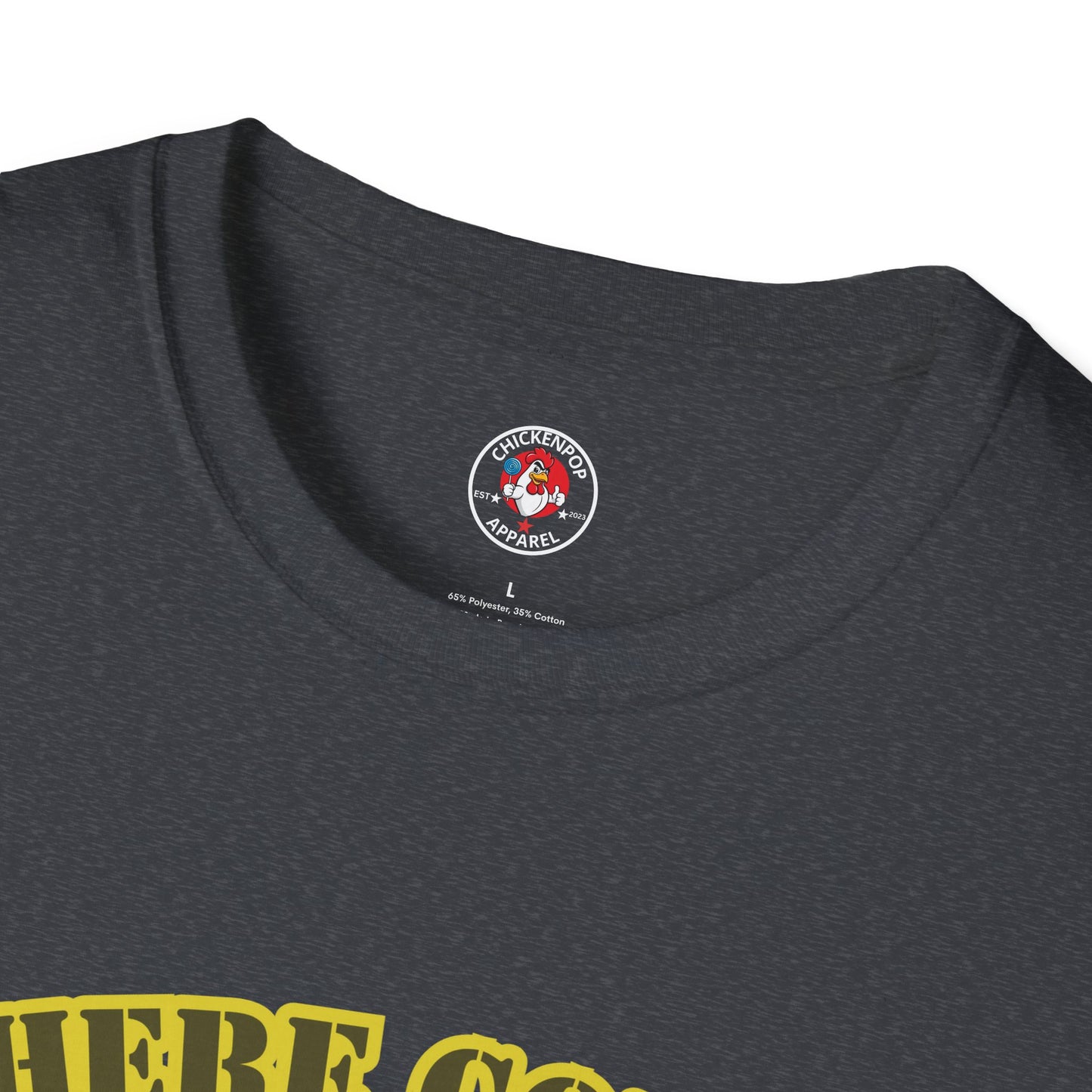 Here Comes the Rooster Music Graphic Tee with Front & Back Print Unisex Rock T-Shirt