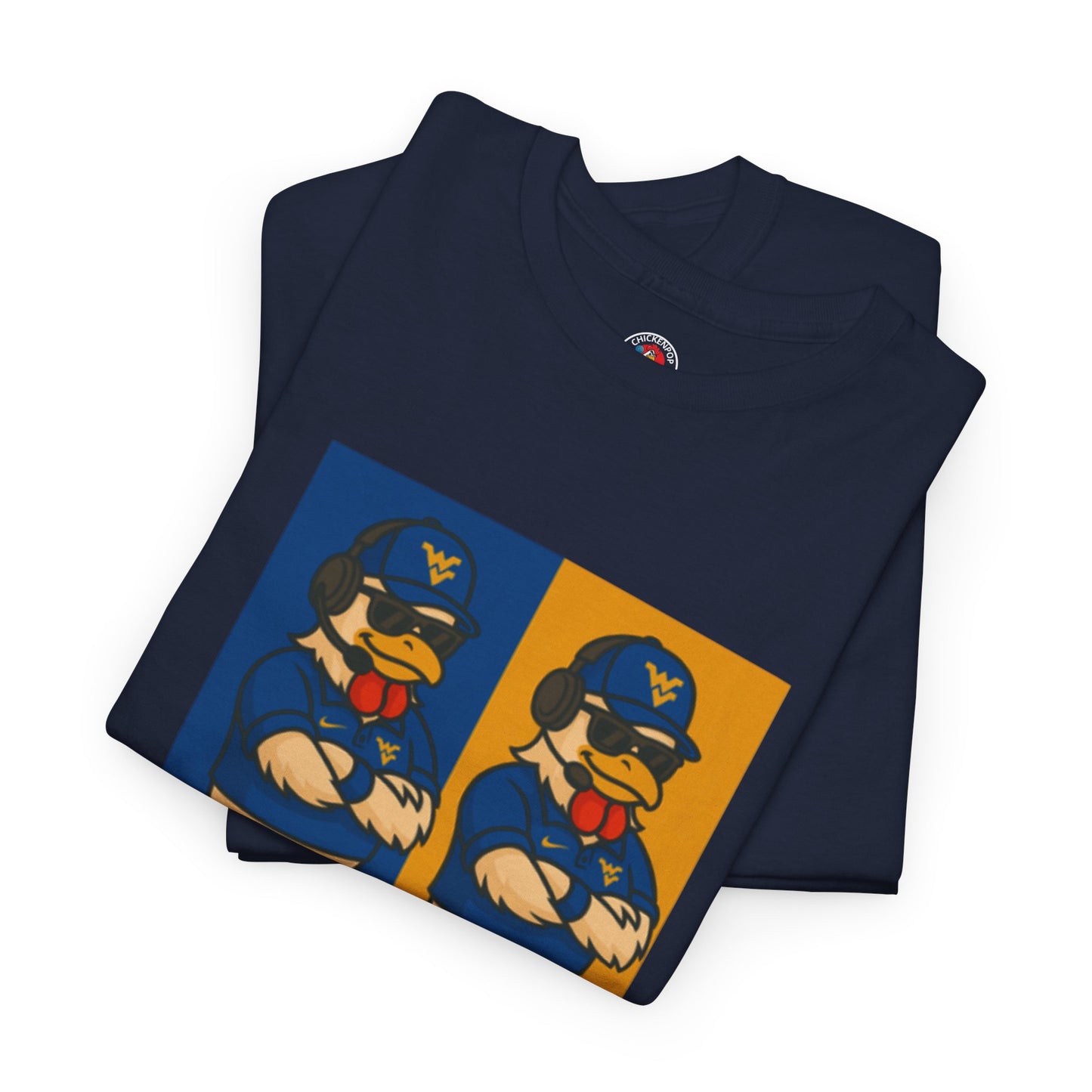 Warhol WVU Coop Daddy T-Shirt – Pop Art Coach Rooster Graphic Tee for Mountaineer Fans FREE SHIPPING