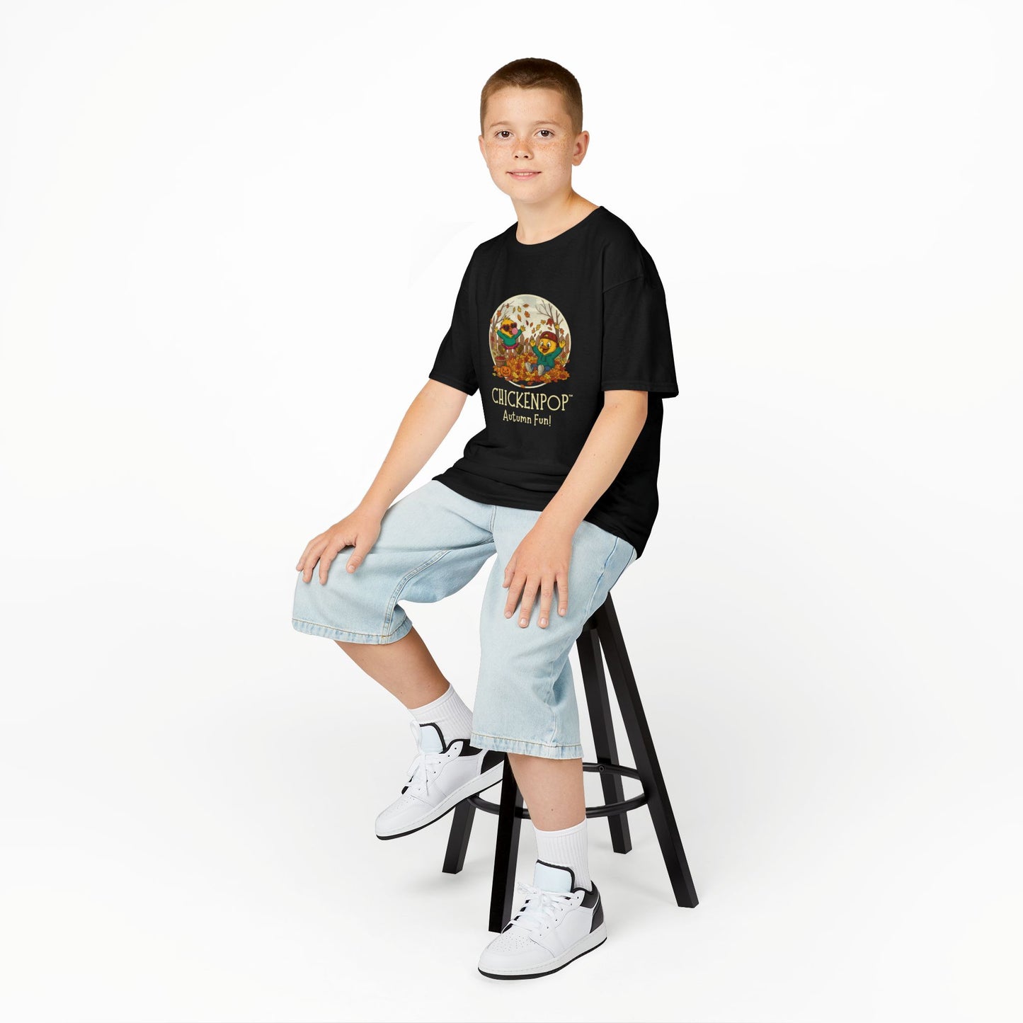 Kids Tee - Lil’ Cluckers 'Autumn Fun' ChickenPop Shirt