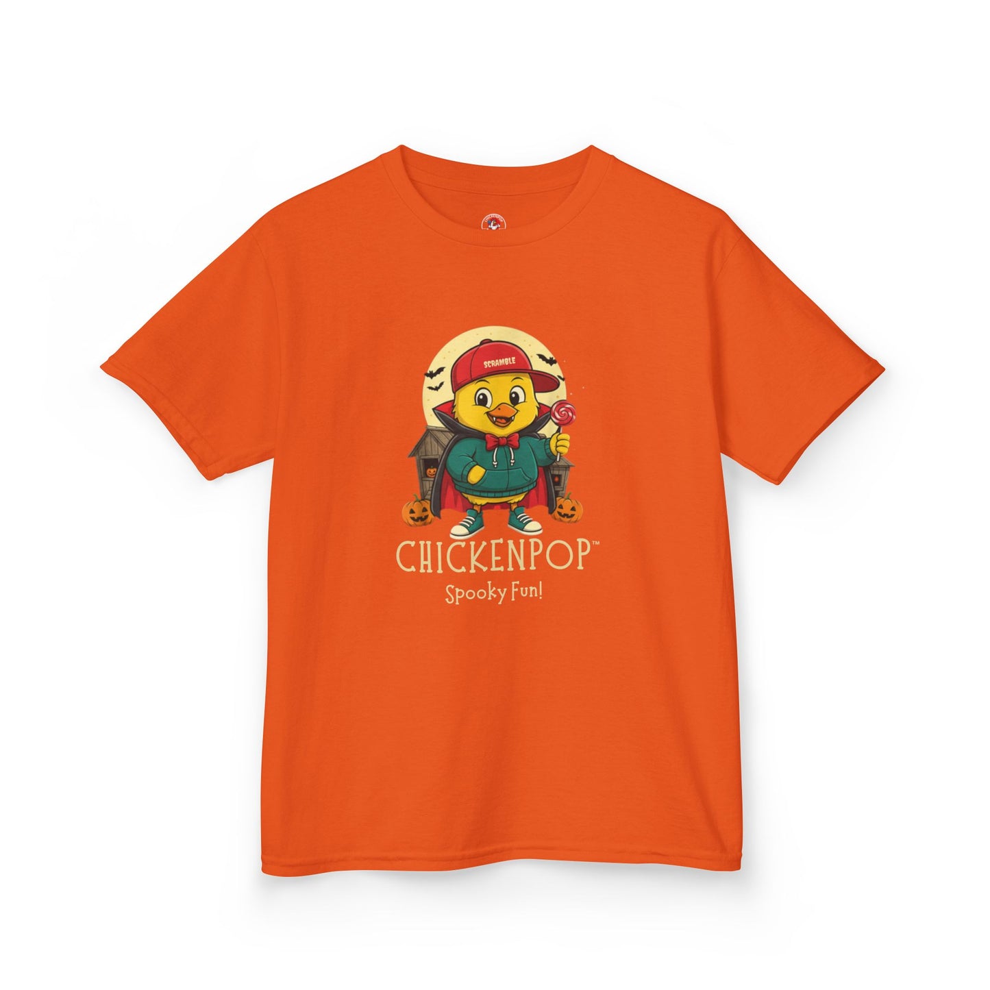 Kids Tee - Scramble the Vampire Lil' Cluckers Halloween Shirt