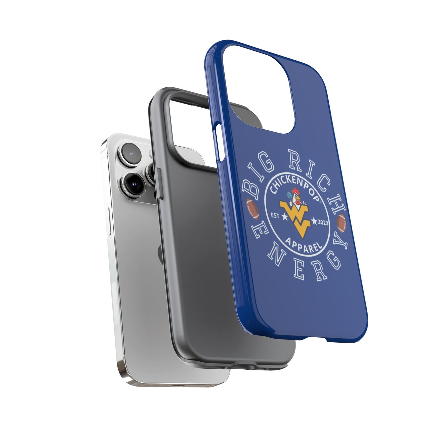 Don’t Be A Devries Funny Chicken Phone Case – Durable Dual-Layer Protection for iPhone, Samsung, Pixel – Matte or Glossy Finish Blue