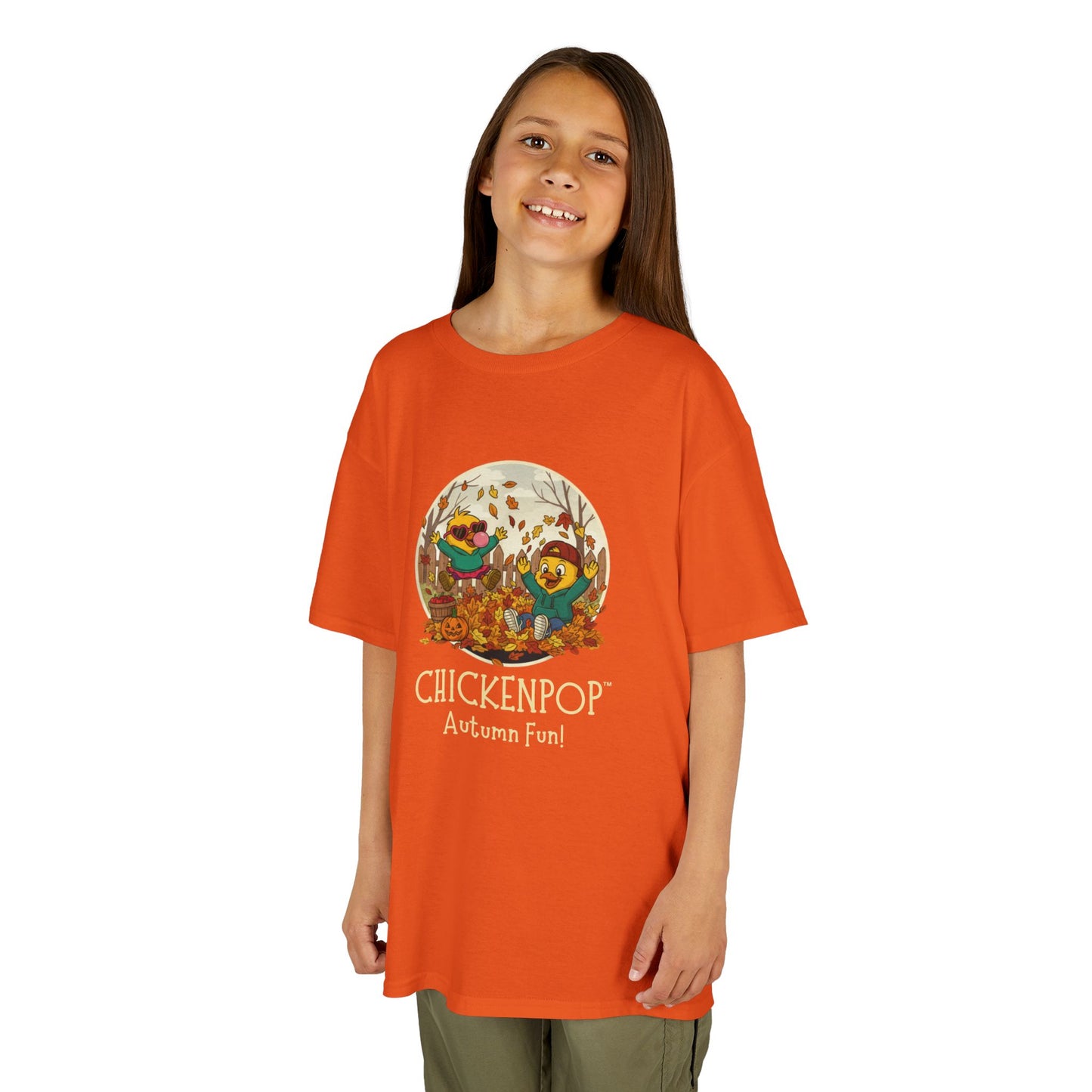 Kids Tee - Lil’ Cluckers 'Autumn Fun' ChickenPop Shirt