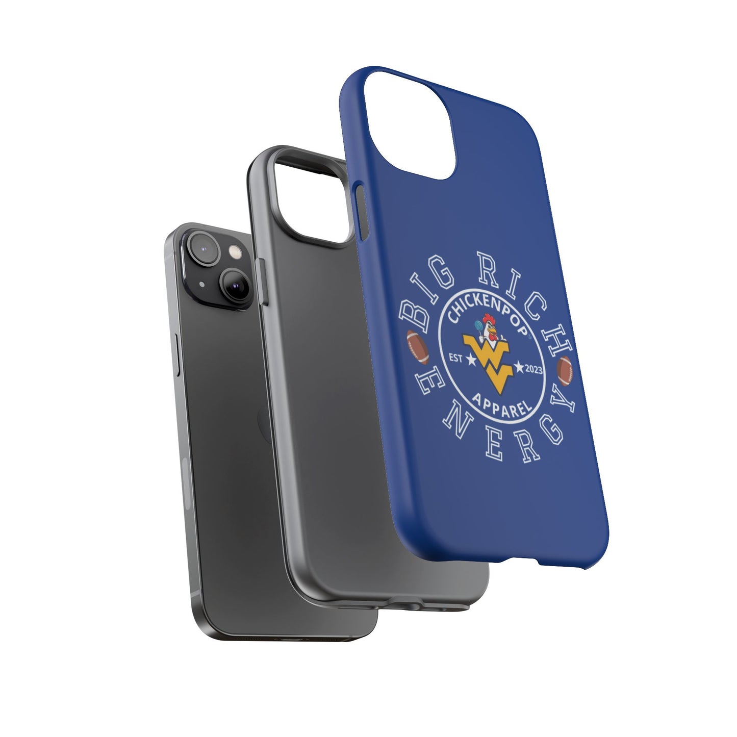 Don’t Be A Devries Funny Chicken Phone Case – Durable Dual-Layer Protection for iPhone, Samsung, Pixel – Matte or Glossy Finish Blue
